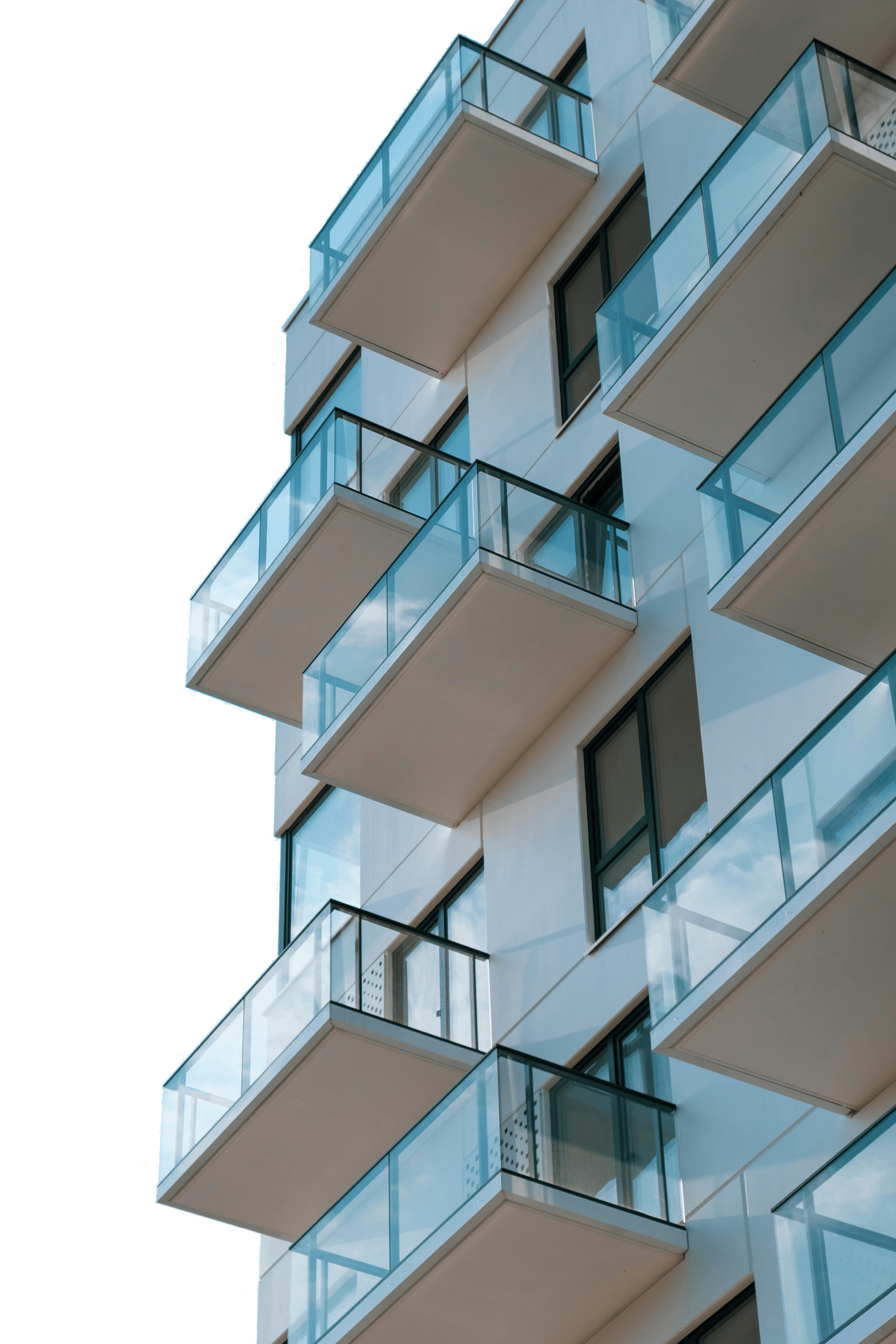 Modern apartment balconies